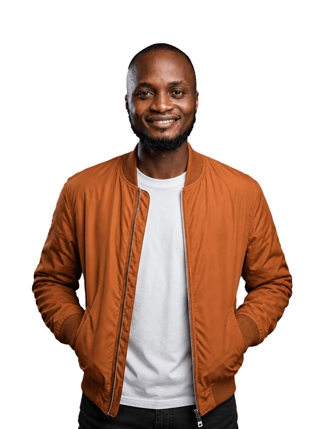 Milson, AI T-shirt design instructor, wearing one of his T-shirt designs